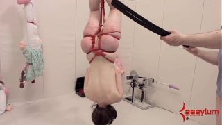 Anal masochist hung upside down hardcore bdsm fucking