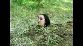 Forest bdsm burial and bizarre domination of crying slave girl